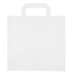 Witte Papieren Draagtassen (L) | 32+17x26cm | 80 gram | 300 st./doos