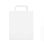 Witte Papieren Draagtassen (S) | 22+11x27cm | 80 gram | 500 st./doos